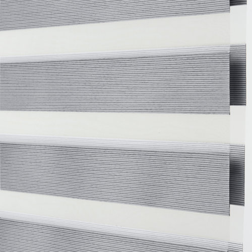 Levolor Custom Cordloop Banded Roller Shades, Brilliance in Gray Wayfair
